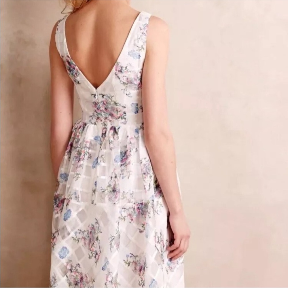 Maeve Anthropologie Floral Fit & Flare Dress Size 8 Kentucky Derby Wedding Guest - Picture 11 of 16